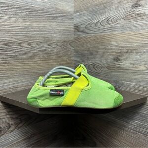 Haflinger Kids Green Canvas slippers